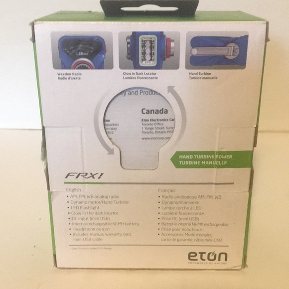 NEW OPEN BOX LL BEAN EATON FR X1 HAND TURBINE AM/FM WEATHER RADIO. - Picture 2 of 4
